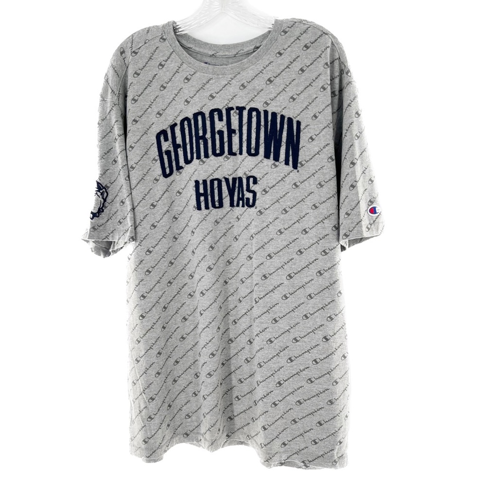 Champion Georgetown Hoyas Superfan T-Shirt Heather Gray Men's Size XL